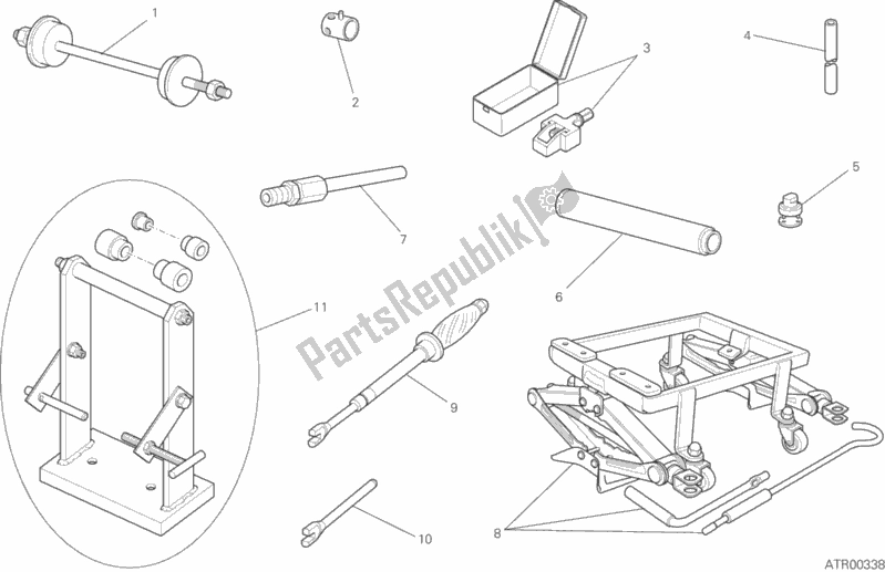 Tutte le parti per il Strumenti Di Servizio Di Officina, Telaio del Ducati Scrambler Urban Enduro 803 2016
